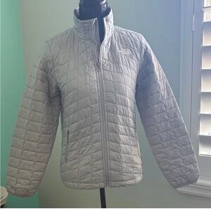 The North Face Light Gray Quilted Jacket